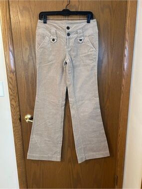 Boom Boom Jeans Beige Corduroy Bootcut Pants Stretch Y2K Low Rise | Size 5